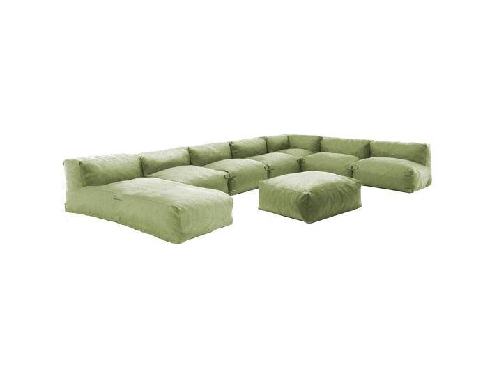 Modulare Gartenmöbel für 7 Personen bestehend aus 5 Kaminstühlen, 1 Ecksessel, 1 Chaiselongue und 1 Sitzsack Modulare Gartenmöbel für 7 Personen bestehend aus 5 Kaminstühlen, 1 Ecksessel, 1 Chaiselongue und 1 Sitzsack von Oviala