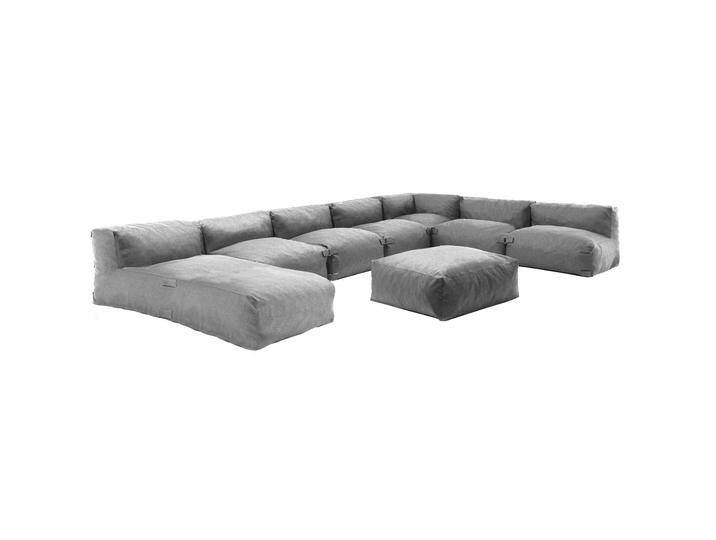 Modulare Gartenmöbel für 7 Personen bestehend aus 5 Kaminstühlen, 1 Ecksessel, 1 Chaiselongue und 1 Sitzsack Modulare Gartenmöbel für 7 Personen bestehend aus 5 Kaminstühlen, 1 Ecksessel, 1 Chaiselongue und 1 Sitzsack von Oviala