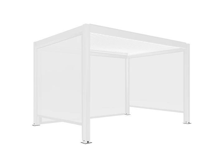 Motorisierte Freistehend Pergola 4x3 m aus Aluminium Weiß mit LED-Beleuchtung und mit Markise Motorisierte Freistehend Pergola 4x3 m aus Aluminium Weiß mit LED-Beleuchtung und mit Markise von Oviala