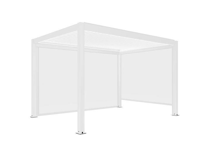 Motorisierte Freistehend Pergola 4x3 m aus Aluminium Weiß mit LED-Beleuchtung und mit Markise Motorisierte Freistehend Pergola 4x3 m aus Aluminium Weiß mit LED-Beleuchtung und mit Markise von Oviala