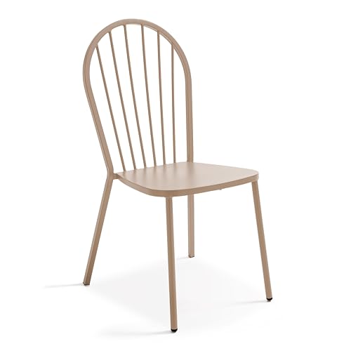 Oviala Bistrostuhl aus Metall, Taupe von Oviala