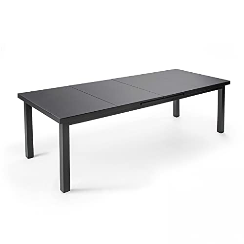 Oviala Gartentisch, ausziehbar, Aluminium, Grau, 12-Sitzer von Oviala