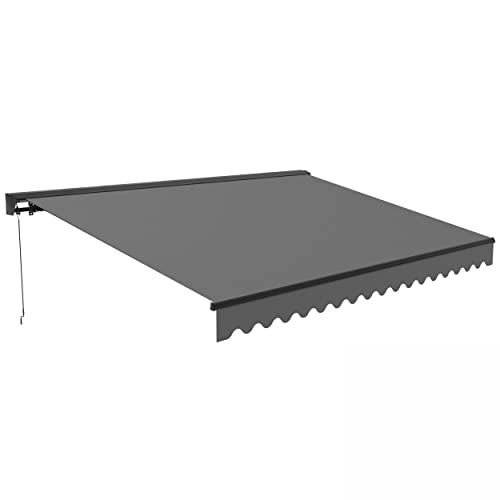 Oviala Markise Semi-intgral 2,5 x 2 m, Aluminium, Grau von Oviala