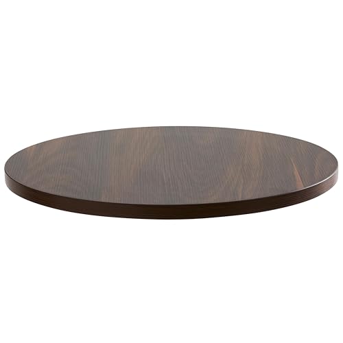 Oviala Melamin-Tischplatte, rund, 60 cm, dunkles Holz Rivoli von Oviala