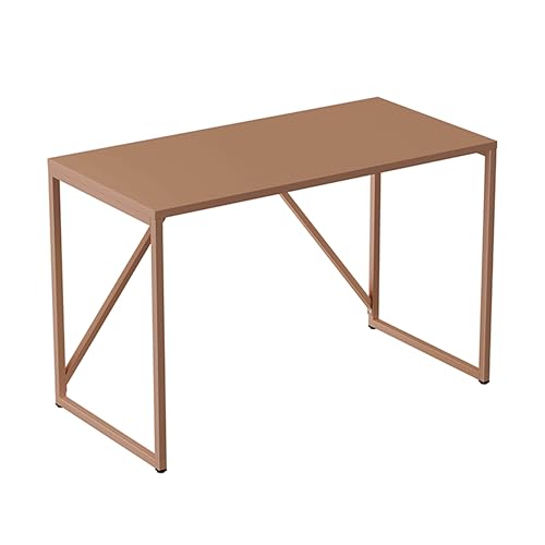 Oviala Moderner Schreibtisch L120 cm aus Metall, Braun von Oviala