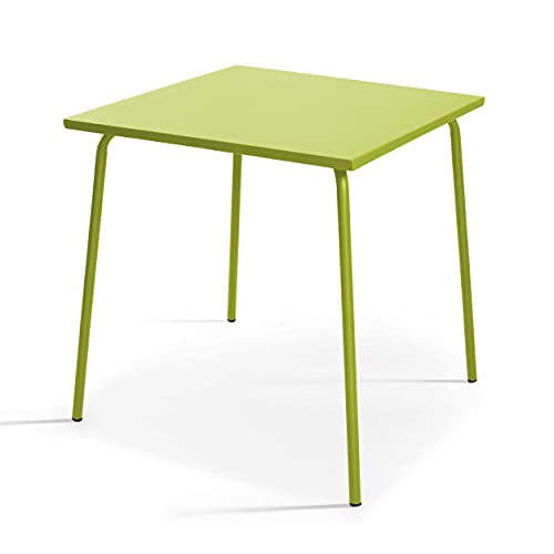 Oviala Palavas – Gartentisch, quadratisch, Metall, Grün von Oviala