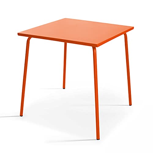 Oviala Palavas – Gartentisch, quadratisch, Metall, Orange von Oviala