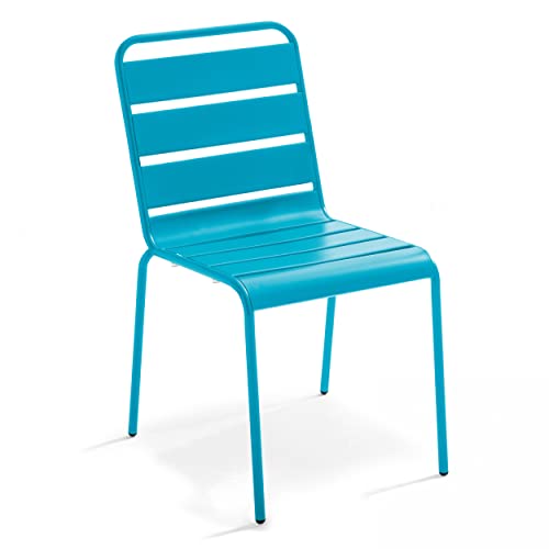 Oviala Palavas Stuhl aus Metall, Blau von Oviala