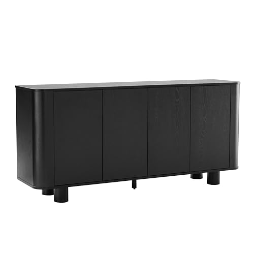 Oviala Sideboard, skandinavisch, 4 Türen, Länge 160 cm, Holz, Schwarz Oviala Sideboard, skandinavisch, 4 Türen, Länge 160 cm, Holz, Schwarz von Oviala