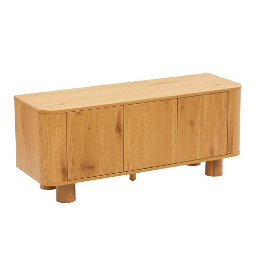 Oviala Skandinavisches TV-Möbel, 3 Türen, Länge 120 cm, helles Holz Oviala Skandinavisches TV-Möbel, 3 Türen, Länge 120 cm, helles Holz von Oviala