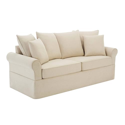 Oviala Sofa, rechts, 3-Sitzer, Polyester, naturfarben von Oviala