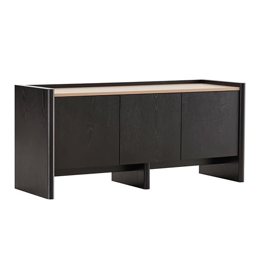 Oviala TV-Schrank, rechteckig, 120 cm, Holz, Schwarz von Oviala