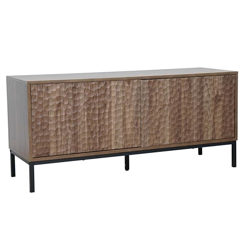 Oviala TV-Schrank, rechteckig, 2 Türen, Länge 120 cm, dunkles Holz von Oviala