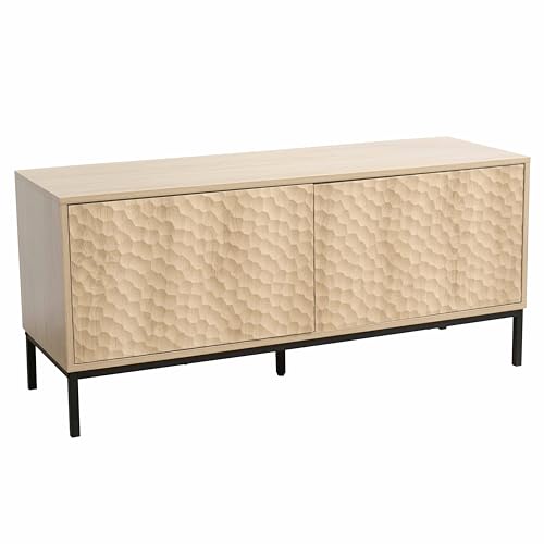 Oviala TV-Schrank, rechteckig, 2 Türen, Länge 120 cm, helles Holz von Oviala