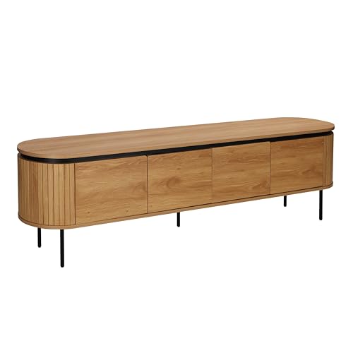 Oviala TV-Schrank, rechteckig, 2 Türen, Länge 200 cm, Holzoptik, hell Oviala TV-Schrank, rechteckig, 2 Türen, Länge 200 cm, Holzoptik, hell von Oviala