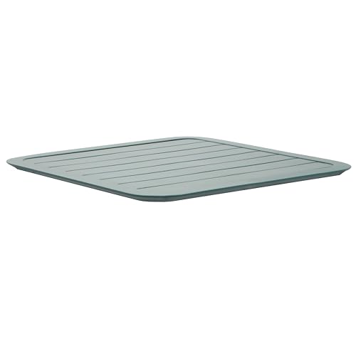 Oviala Tischplatte, 60 x 60 cm, aus Aluminium, Dunkelgrün von Oviala