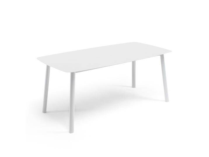 Rechteckiger Gartentisch (180 x 90 cm) aus Aluminium + gesintertem Stein von Oviala