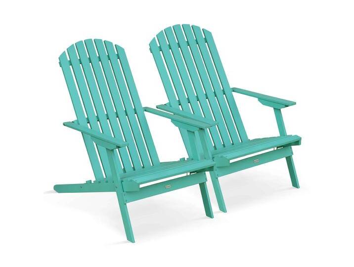 Set aus 2 klappbaren, verstellbaren Relaxsessel mit 3 Positionen aus FSC®-zertifiziertem Eukalyptusholz von Oviala