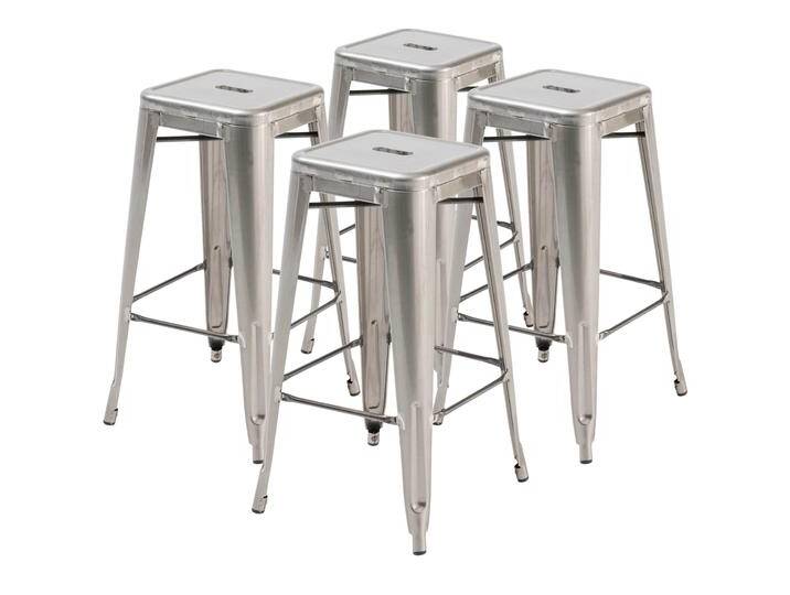 Set von 4 Barhockern in mattem Finish von Oviala