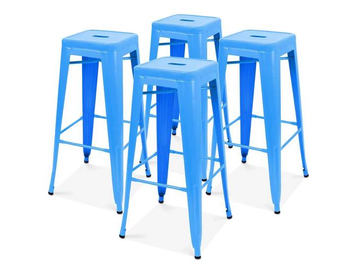 Set von 4 Barhockern in mattem Finish von Oviala