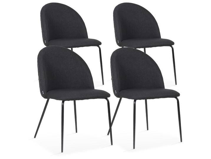 Set von 4 Esszimmerstuhl aus Stoff und FSC®-Holz von Oviala