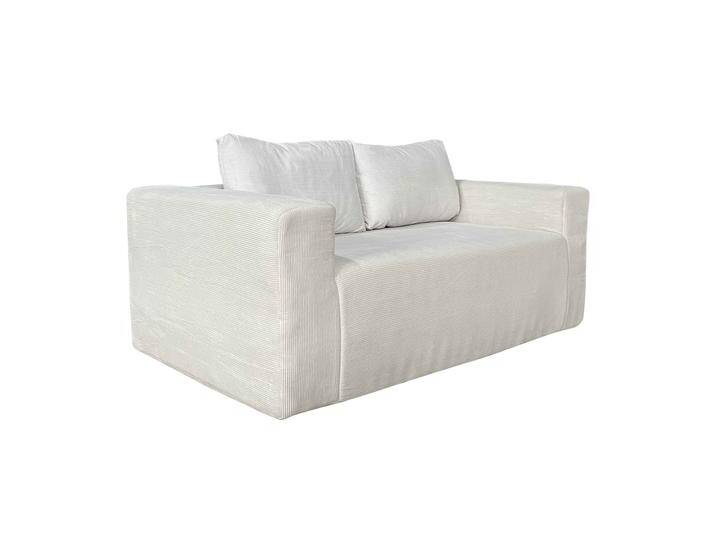 Sofa 2-Sitzer aus geripptem Stoff mit Kissen Sofa 2-Sitzer aus geripptem Stoff mit Kissen von Oviala