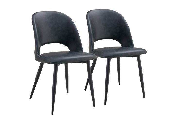Stühle Lederoptik und Metall - 2er-Set von Oviala