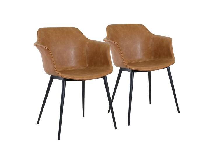 Stühle Lederoptik und Metall - 2er-Set Stühle Lederoptik und Metall - 2er-Set von Oviala