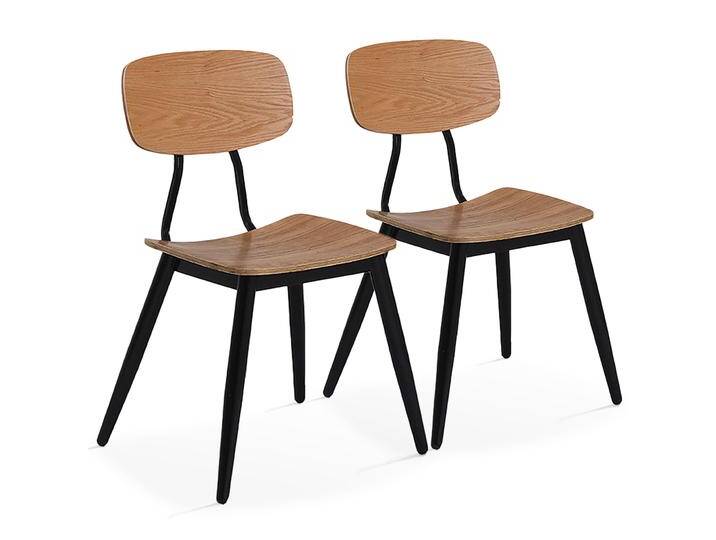 Stühle aus Holz FSC® und Metall - 2er-Set von Oviala