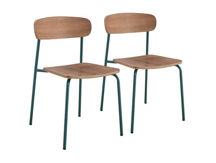 Stühle aus Holz und Metall - 2er-Set von Oviala