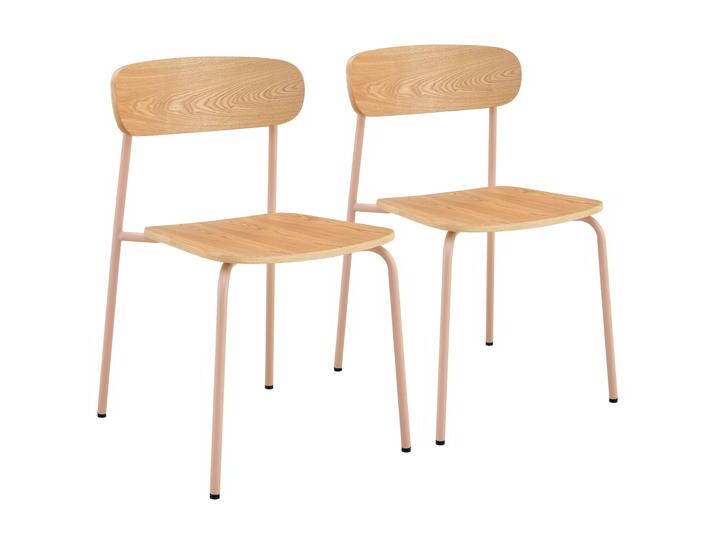 Stühle aus Holz und Metall - 2er-Set von Oviala