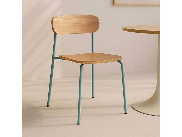 Stühle aus Holz und Metall - 2er-Set von Oviala