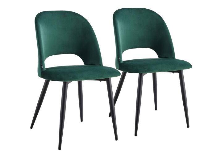 Stühle aus Samt und Metall - 2er-Set Stühle aus Samt und Metall - 2er-Set von Oviala