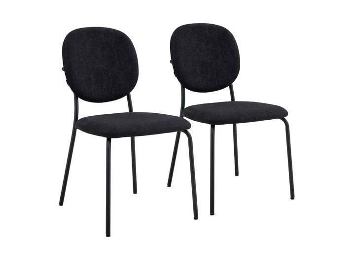 Stühle aus Stoff und Metall - 2er-Set von Oviala