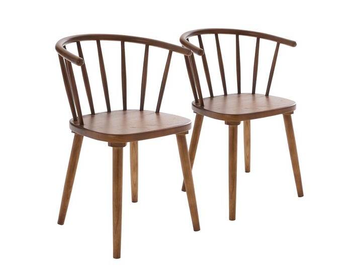 Stühle aus Ulmenholz durchbrochener - 2er-Set von Oviala