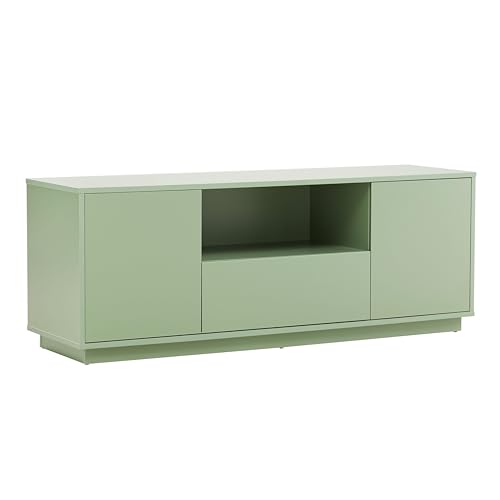 TV-Möbel, modern, rechteckig, 140 cm, Grün von Oviala