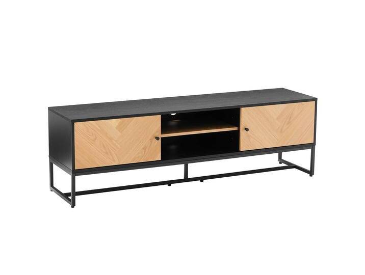 TV-Möbel aus Spanplatte mit Melamindekor aus FSC®-Eichenfurnier 160 cm von Oviala