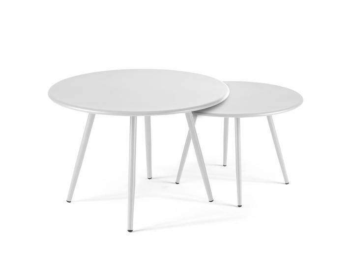 Satztische runde, aus Metall, Ø50 und Ø40 cm Satztische runde, aus Metall, Ø50 und Ø40 cm von Oviala