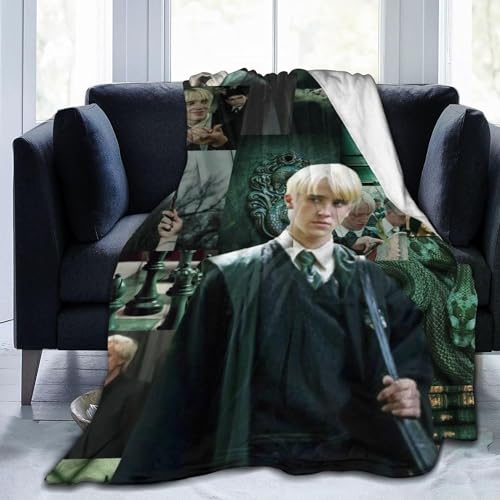 Ovid Draco Decke Malfoy Weiche Flanell-Überwurfdecke, gemütliche Bettwäsche für Couch, Sofa, Bett, für Kinder, Erwachsene, Geschenke, 50 x 40 cm von Ovid