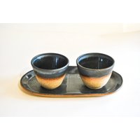 Vorspeisen-Set. Chip Und Dip. Tablett Schüsseln. Tablett. Schale. Serviertablett. Dip Set. Keramiktablett. Keramik Mit Dip. & von OvoCeramicStudio