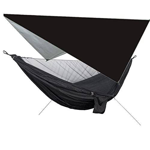 Hängematte mit Moskitonetz und Regenfliege Outdoor Hammock Camping Ultraleichte Atmungsaktiv Hängematte Zelte für Wandern, Reisen,Rucksack von Ovyuzhen