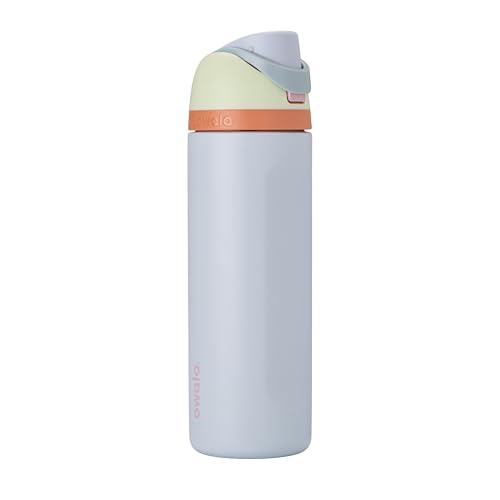 Owala FreeSip Isolierte Edelstahl Trinkflasche mit Strohhalm, 710 ml – BPA-frei, optimal für Sport, Fitness, Outdoor und Reisen, Beach House von Owala