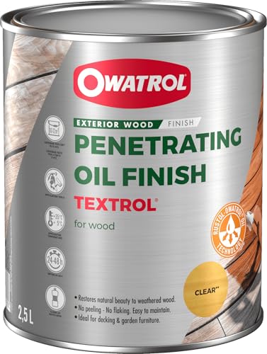 OWATROL® TEXTROL Holz Öl farblos [2,5L] - Holzöl für Außenbereich - Holzpflegemittel Möbel - Öl für Gartenmöbel - Holz Pflege Öl - Holzlasur Aussen - Pflegeöl für Holzmöbel von OWATROL