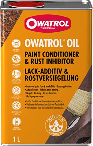 OWATROL® Rostschutz Öl [1Liter]- Für Metalle, Kunststoff, Glas, Holz, Farben & Lacke- Rostumwandler mit Grundierung Auto- Rostschutzgrundierung- Rostumwandler Kfz- Rust Converter- Grundierung Metall von OWATROL