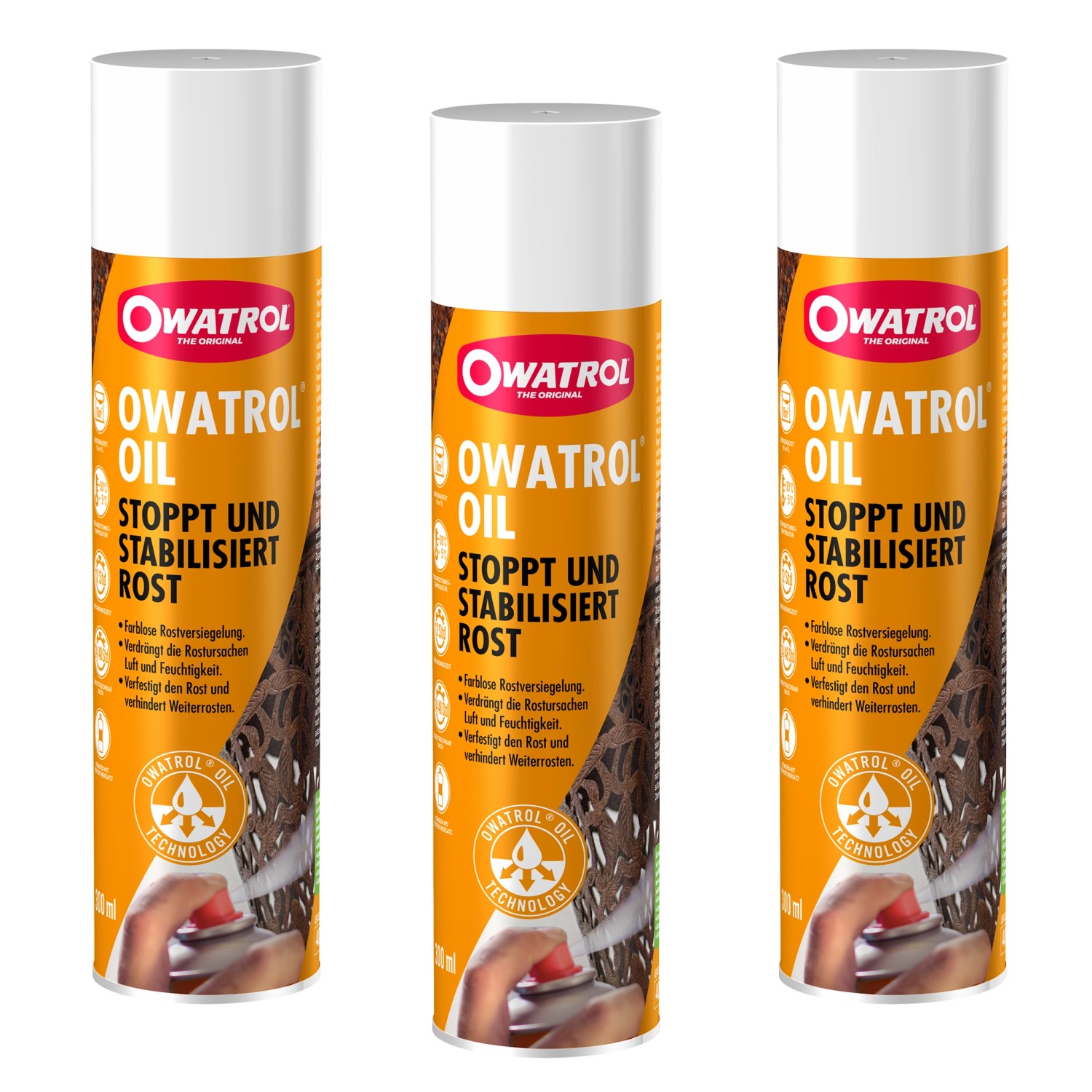 OWATROL OIL Spray Rostschutz Öl Grundierung Auto Kfz Metall 3 x 0,3L OWATROL OIL Spray Rostschutz Öl Grundierung Auto Kfz Metall 3 x 0,3L von Owatrol