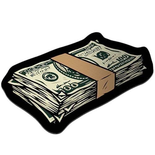 100-Dollar-Bill Teppich 20x32 '' Charming Soft & Cozy Money Teppich mit Rutsch zurück-Hip-Hop-Style-Geld- mit Nicht-Shedding-Kanten für Schlafzimmer, Wohnzimmer und Studium von Owddddtnxc