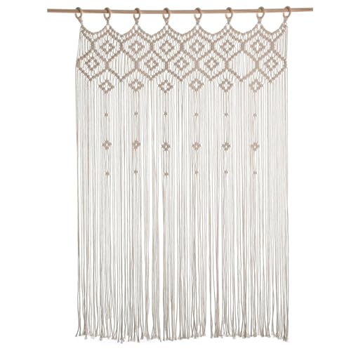 Makrame Vorhänge für Fenster 39x41 Zoll großer Makrame Wand Hanging Quaste Boho Türvorhang für Wohnzimmer Schlafzimmer Hochzeitskulisse von Owddddtnxc