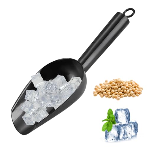 Metall Ice Schaufel Edelstahl Eiswürfel Schaufel Futter Scoop für Bar Haustier Futter Metall für Küchenversorgung Blackice von Owddddtnxc