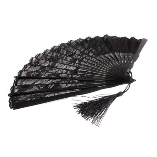 Owddddtnxc Klapper Handlüfter tragbarer Spitze Handheld -Fan Schwarzer Chinesisch für Party -Kostüme Schwarz Hand Owddddtnxc Klapper Handlüfter tragbarer Spitze Handheld -Fan Schwarzer Chinesisch für Party -Kostüme Schwarz Hand von Owddddtnxc