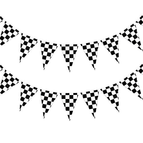 Rennflagge Banner 30meter 48 Kleine schwarze weiße karierte Rennflaggen -Flagge für Geburtstagsdekoration Banner Rennflagge Banner 30meter 48 Kleine schwarze weiße karierte Rennflaggen -Flagge für Geburtstagsdekoration Banner von Owddddtnxc